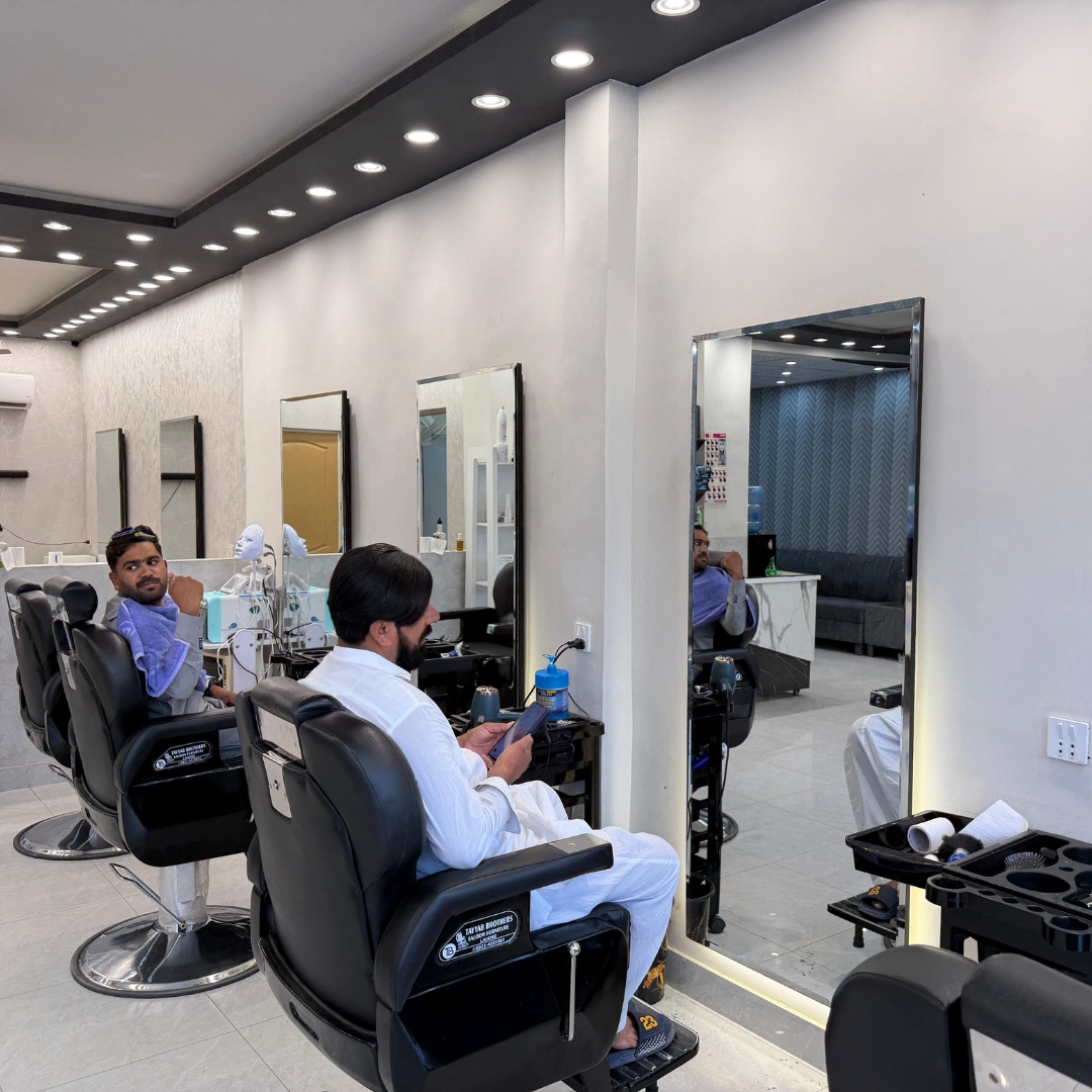 hair lab salon cutting step